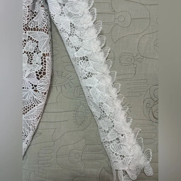 NWOT Elliatt Verona Dress XS 3D Butterfly Lace White Nude Lining - Picture 8 of 13